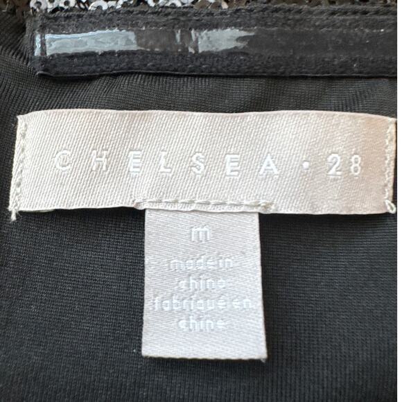 Chelsea 28 Sequined  Column Gown Black  M NWOT New Years Giftable Sophisticated - Picture 7 of 8